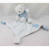 Doudou plat mouchoir ours blanc bleu étoile PREMAMAN