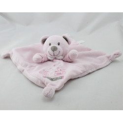 Doudou plat ours rose Baby Garden NICOTOY