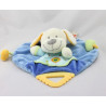 Doudou Plat rond chien bleu coeur rose NICOTOY