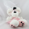 Doudou souris robe rose satin Mariée Diddlina DIDDL