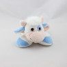 Doudou vache blanche bleu CMP