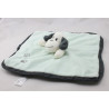 Doudou plat chien gris vert empreintes ZEEMAN