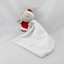 Doudou plat rond ours bleu bébé craquant KIMBALOO