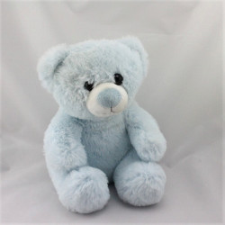 Doudou peluche ours bleu GIPSY