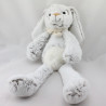 Doudou lapin blanc beige tout doux HOSSEGOR