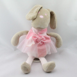 Doudou musical lapin beige rose jupe tutu Corolle 
