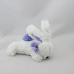 Doudou et compagnie lapin blanc violet Pompon attache tétineompon attache tétine
