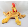 Doudou marionnette poule coq jaune orange HISTOIRE D'OURS