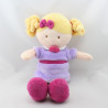 Doudou et compagnie poupée mauve rose LES DEMOISELLES ORCHIDEE