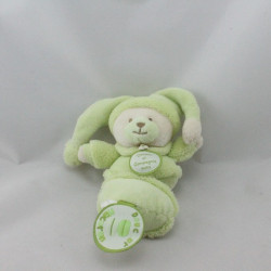 Doudou et compagnie hochet ours Douceur Macaron vert pistache