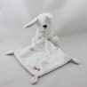 Doudou lapin blanc gris étoiles mouchoir KIABI SIMBA TOYS