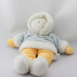 Doudou esquimau blanc bleu orange Sur La Banquise MOULIN ROTY 