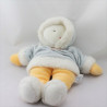 Doudou esquimau blanc bleu orange Sur La Banquise MOULIN ROTY 