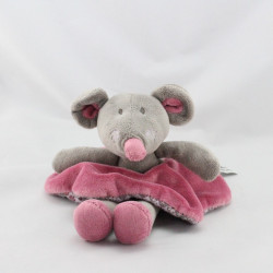 Doudou souris grise rose...