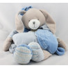 Doudou et compagnie range pyjama lapin bleu blanc pétale Célestin