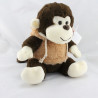 Doudou peluche singe marron beige GIPSY