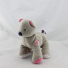 Doudou chat chien gris rose violet SUCRE D'ORGE