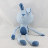 Doudou lapin bleu vichy DPAM