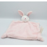 Doudou lapin rose blanc noeud KIMBALOO