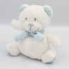 Petit Doudou ours blanc bleu pois TEX BABY