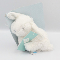 Doudou lapin blanc bleu...