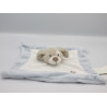 Doudou plat chien beige bleu blanc étoiles KIMBALOO