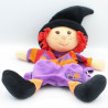 Doudou plat poupée sorcière violet orange rouge STERNTALER