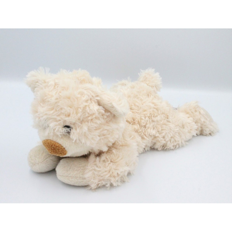 Doudou peluche micro ondable ours beige HABIBI
