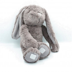 Doudou lapin marron tout doux ATMOSPHERA