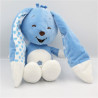 Doudou lapin bleu blanc coeurs étoiles AUCHAN BABY