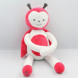 Doudou coccinelle rose blanc gris OBAIBI