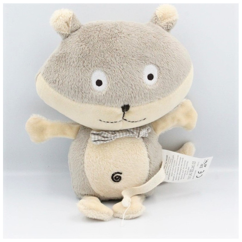 Doudou renard beige gris DPAM