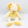 Doudou lapin blanc jaune pomme P BABY NAT