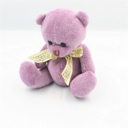 Doudou ours rose violet...