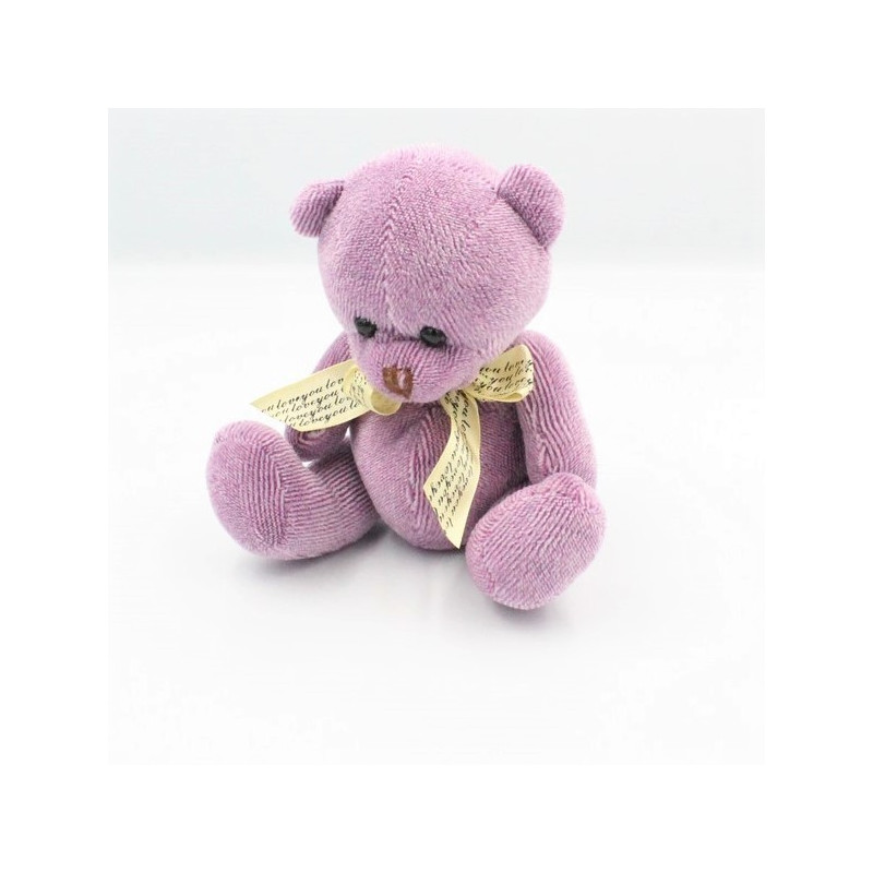Doudou ours rose violet Love you SIMBA TOYS NICOTOY