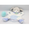 Doudou et compagnie marionnette chien gris blanc bleu Pistache