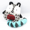 Doudou chat tigre gris rouge bleu KIMBALOO