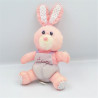 Peluche Puffalump lapin rose mauve Je t'aime BIKIN