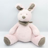 Doudou lapin rose foulard beige gris SIMBA TOYS NICOTOY