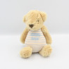 Doudou ours beige rayé bleu Little One JELLYCAT