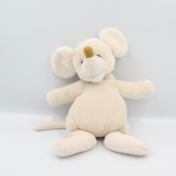 Doudou peluche souris beige...