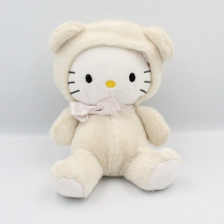 Doudou chat HELLO KITTY déguisé en ours blanc SANRIO LICENSE H&M