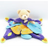 Doudou et compagnie ours prince Indidous bleu orange violet vert