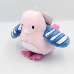 Doudou oiseau rose bleu...