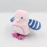 Doudou oiseau rose bleu blanc pois KIMBALOO