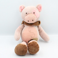 Doudou cochon rose beige marron HISTOIRE D'OURS