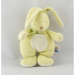 Doudou hochet lapin vert anis avec foulard Sucre d'orge