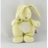 Doudou hochet lapin vert anis avec foulard Sucre d'orge