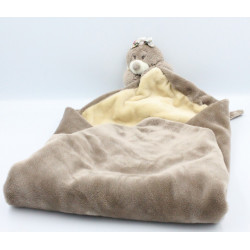 Doudou Emma la taupe marron beige mouchoir couverture NOUKIE'S