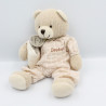 Doudou ours beige laine avec coussin DOUDOU ET COMPAGNIE